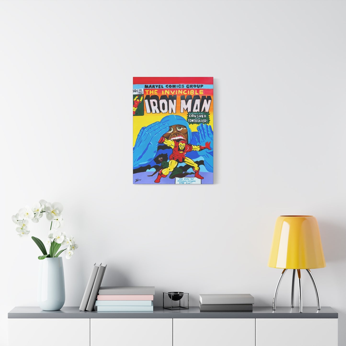 CRUSHED CONTROLLER CANVAS PRINT