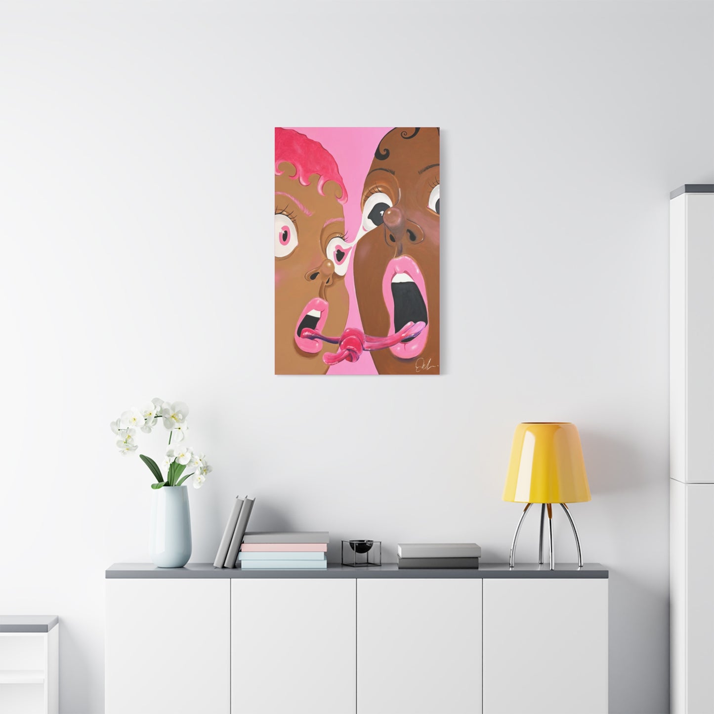 TONGUE TIED CANVAS PRINT