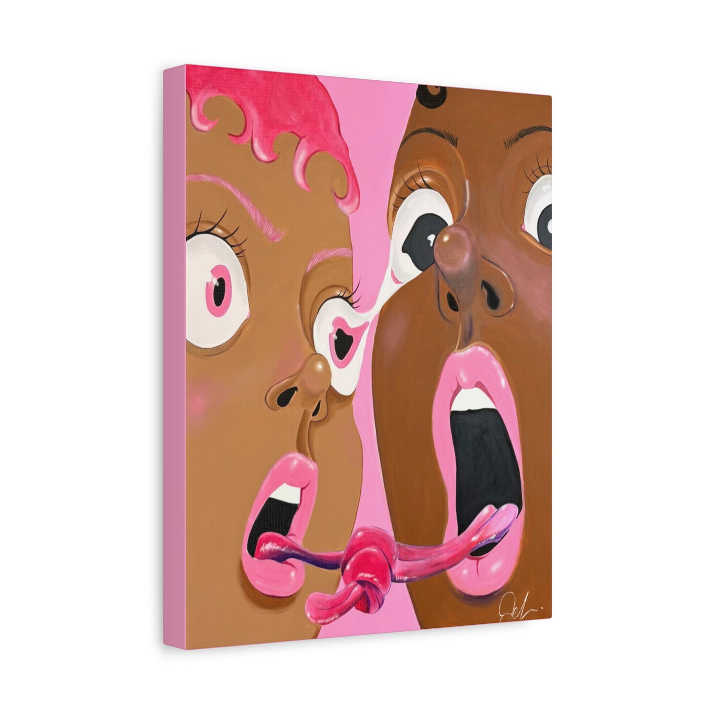 TONGUE TIED CANVAS PRINT