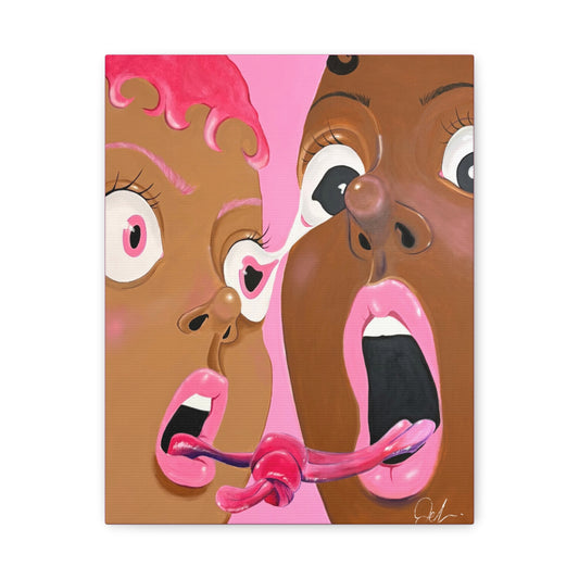 TONGUE TIED CANVAS PRINT