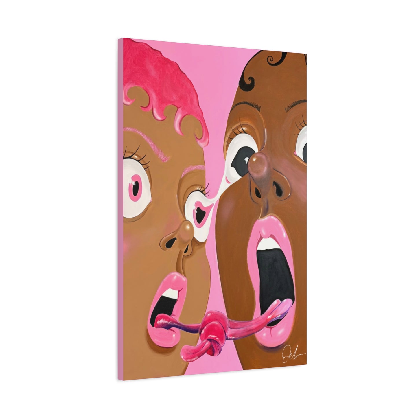 TONGUE TIED CANVAS PRINT