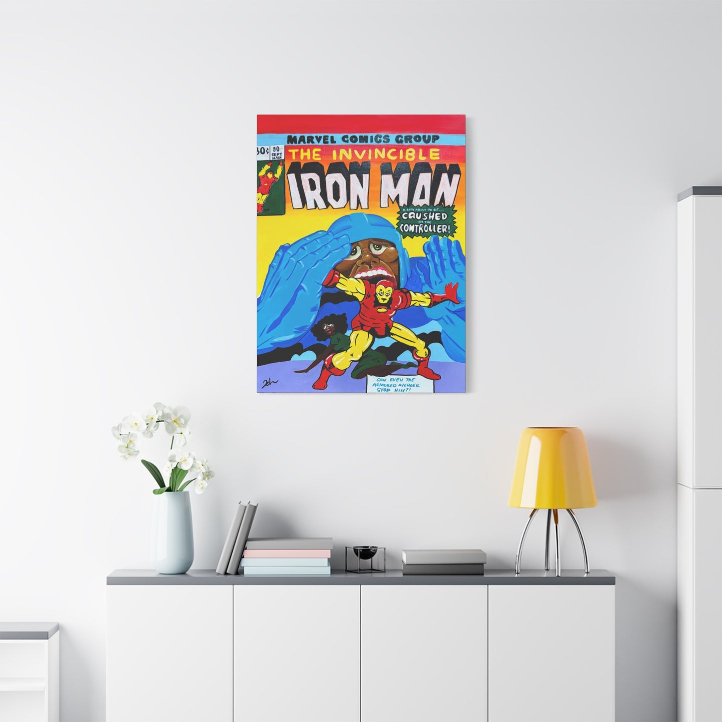 CRUSHED CONTROLLER CANVAS PRINT