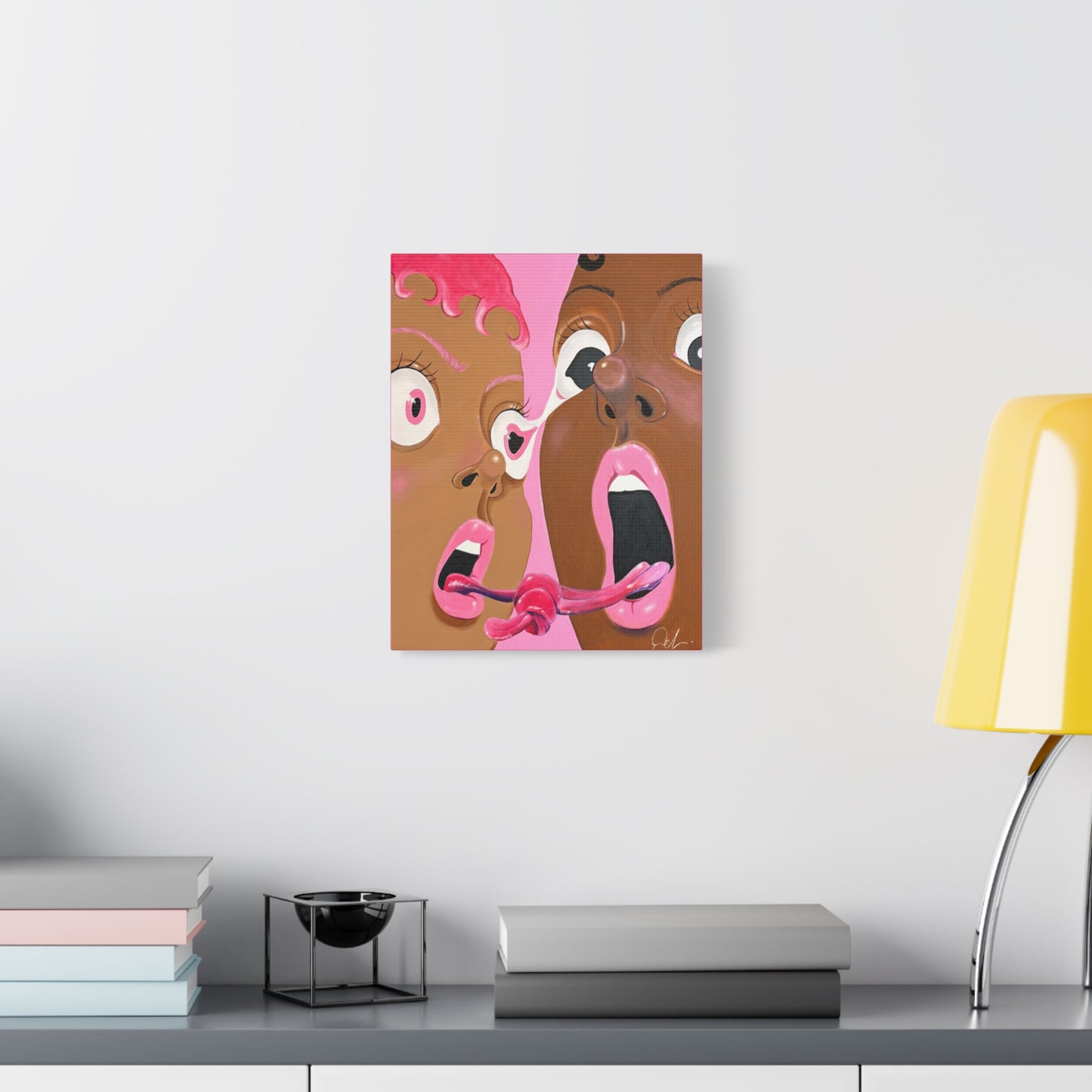 TONGUE TIED CANVAS PRINT