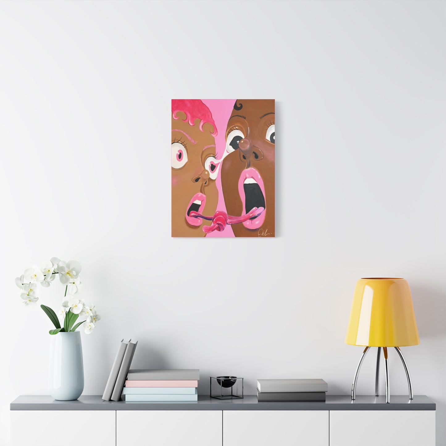 TONGUE TIED CANVAS PRINT