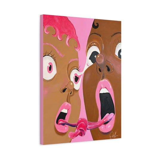 TONGUE TIED CANVAS PRINT
