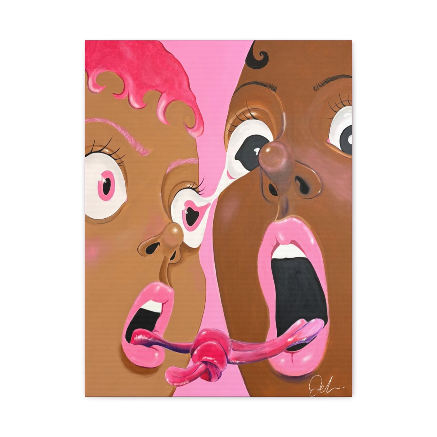 TONGUE TIED CANVAS PRINT